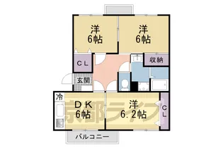 京都府八幡市西山足立【アパート】の間取り