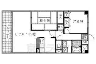 ミューズコート【403号室】の間取り