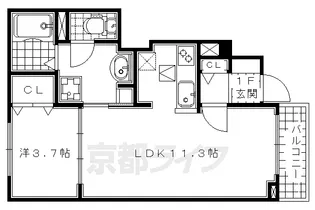 京都府八幡市八幡森垣内【アパート】の間取り