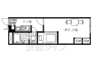 レオパレスPeaceful【2階】の間取り