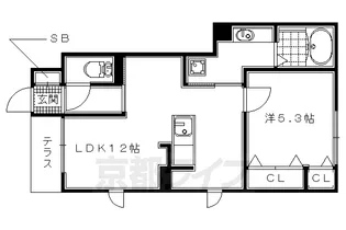 エスタシオンくずは台場【1階】の間取り
