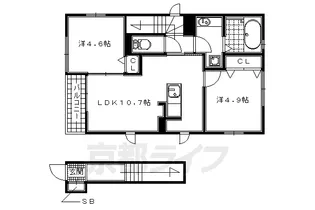エスタシオンくずは台場【2階】の間取り