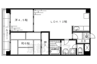 リビエール桃山【3階】の間取り
