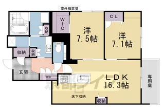 グランメゾン御所南【1階】の間取り