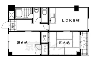 コーポラス伏見【513号室】の間取り