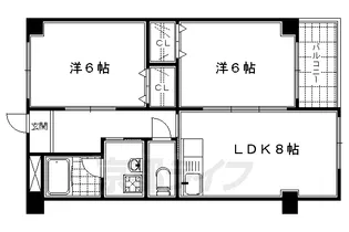 コーポラス伏見【3階】の間取り