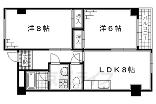 コーポラス伏見【319号室】の間取り