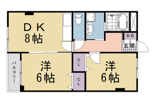 コーポラス伏見【3階】の間取り