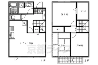 京都府京都市伏見区桃山長岡越中南町【一戸建】の間取り