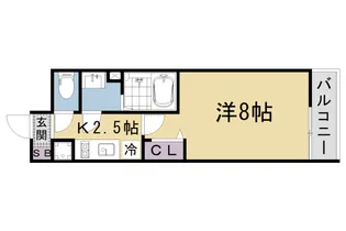 京都府京都市山科区御陵天徳町【マンション】の間取り