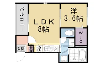エディフィッシオ椥辻【2階】の間取り