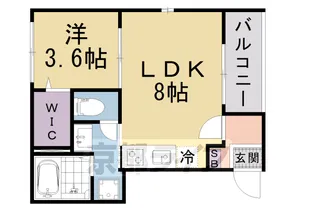 エディフィッシオ椥辻【3階】の間取り