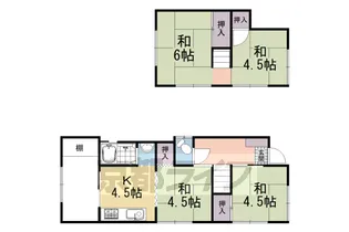 京都府城陽市枇杷庄鹿背田【一戸建】の間取り