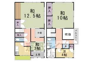京都府京都市左京区吉田河原町【一戸建】の間取り
