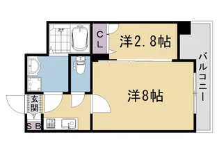Asclaire京都西院【4階】の間取り