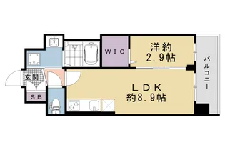 ソルテラス京都JUJO華【8階】の間取り