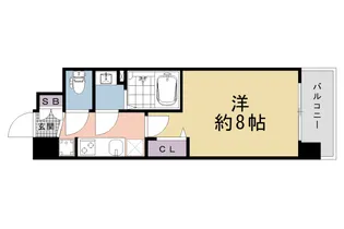 ソルテラス京都JUJO華【2階】の間取り