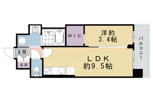 ソルテラス京都JUJO華【3階】の間取り