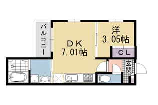 REGALEST五条大宮(レガレスト)【2階】の間取り