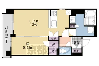 京都府京都市中京区小川通姉小路下る西堂町【マンション】の間取り