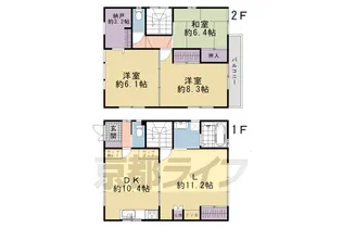 京都府京都市伏見区淀美豆町【一戸建】の間取り
