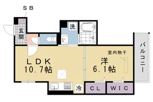 GRAMM桂北滝川 C棟【1階】の間取り