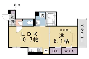 GRAMM桂北滝川 C棟【3階】の間取り