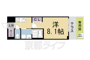 べラジオ雅び京都洛北ガーデン【1階】の間取り