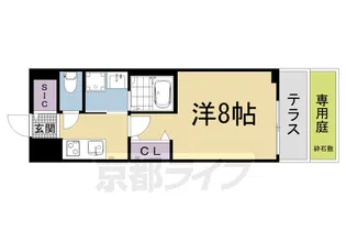 べラジオ雅び京都洛北ガーデン【1階】の間取り