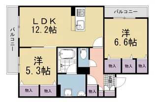 ミラーエステート イーストビル【306号室】の間取り