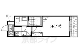 ルーチェ桃山【1階】の間取り