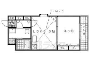 ルーチェ桃山【3階】の間取り