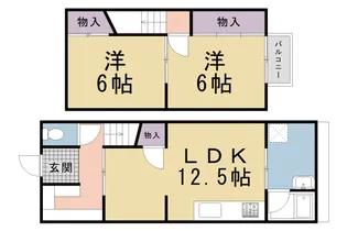 京都府京都市北区大宮中林町【一戸建】の間取り