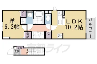 Kranfroh坂本【201号室】の間取り