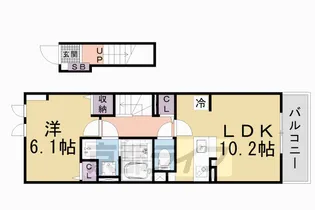 Kranfroh坂本【203号室】の間取り