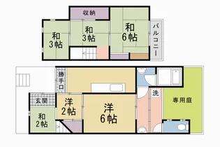 京都府京都市北区紫野郷ノ上町【テラスハウス】の間取り