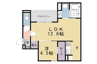 1LDKの間取り画像