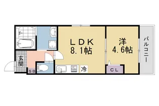 サクシード伏見京橋セカンド【5階】の間取り