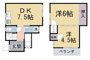 京都府京都市左京区北白川久保田町【一戸建】の間取り