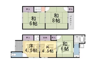 京都府向日市寺戸町東野辺【一戸建】の間取り