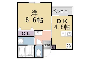 京都府京都市右京区太秦辻ケ本町【マンション】の間取り