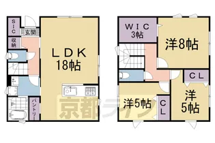 京都府京都市左京区静市市原町【一戸建】の間取り