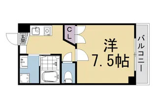 バウハウス蔦町【2階】の間取り