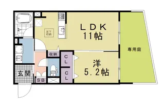 シャーメゾン マーサ東山【102号室】の間取り