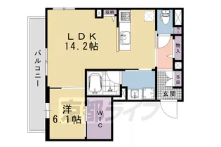 シャーメゾン マーサ東山【201号室】の間取り