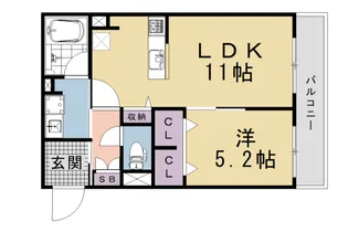 シャーメゾン マーサ東山【302号室】の間取り
