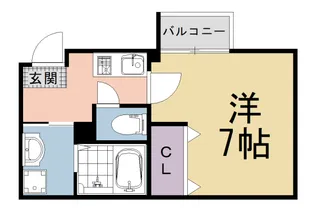 VEGAS西ノ京B【1階】の間取り