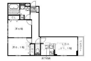 ニューメゾン山冨士【1階】の間取り