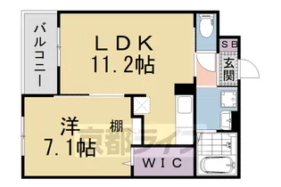 シャルマン唐橋南Ⅱ【3階】の間取り