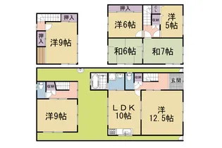 京都府京都市左京区吉田二本松町【一戸建】の間取り